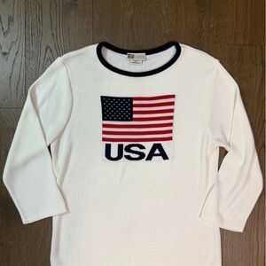Vintage Faded Glory Made in the USA Flag Sweater
